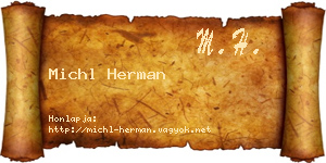 Michl Herman névjegykártya
