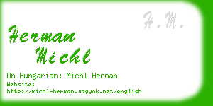 herman michl business card